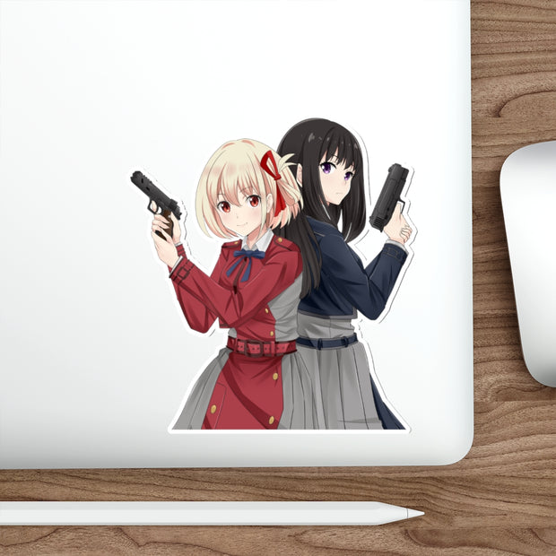 Chisato and Takina Die-Cut Peeker