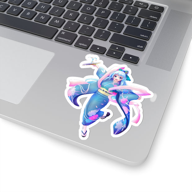 Aqua Kiss-Cut Stickers