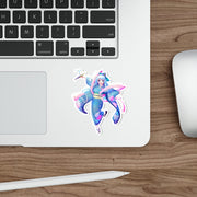 Aqua Die-Cut Stickers