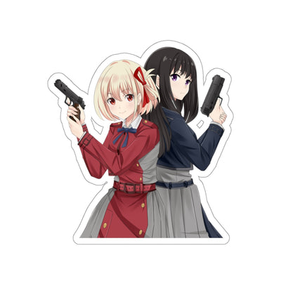 Chisato and Takina Die-Cut Peeker